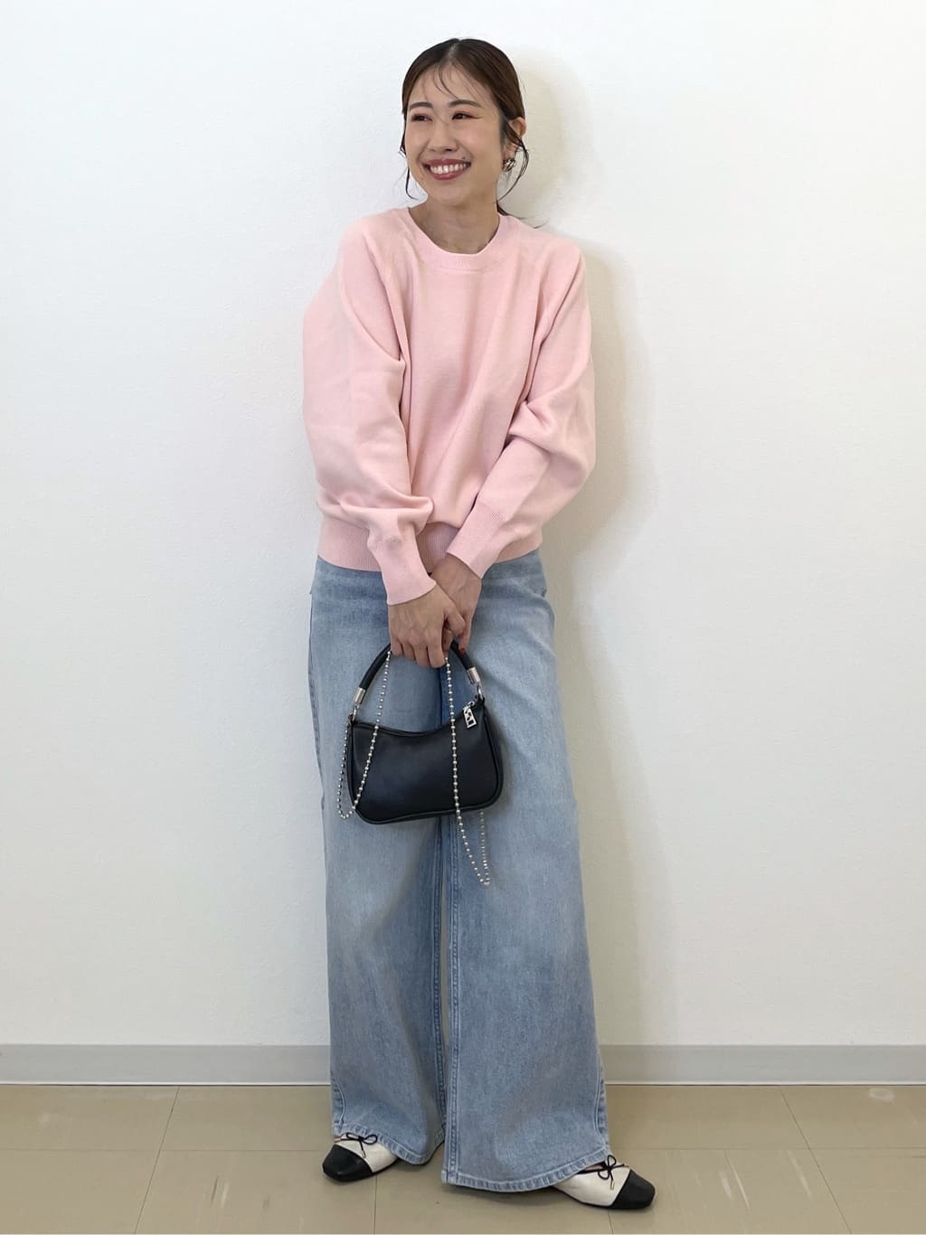 Akiさんの「OPAQUE.CLIP｜スウェットライクニット【洗濯機OK】」を使ったコーディネート