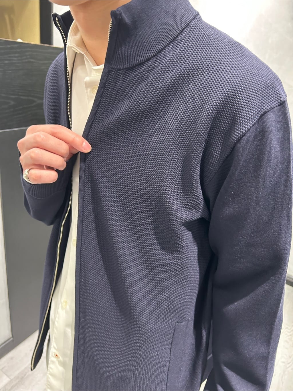 ruiさんの「TAKEO KIKUCHI｜ジップアップ 鹿の子 ニット」を使ったコーディネート