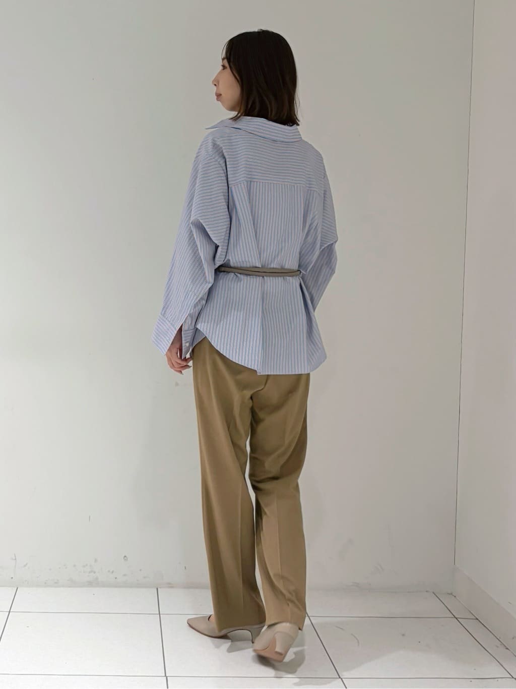 shioriさんの「INDIVI｜Timeless｜ビッグポケットフォルムシャツ【接触冷感】」を使ったコーディネート