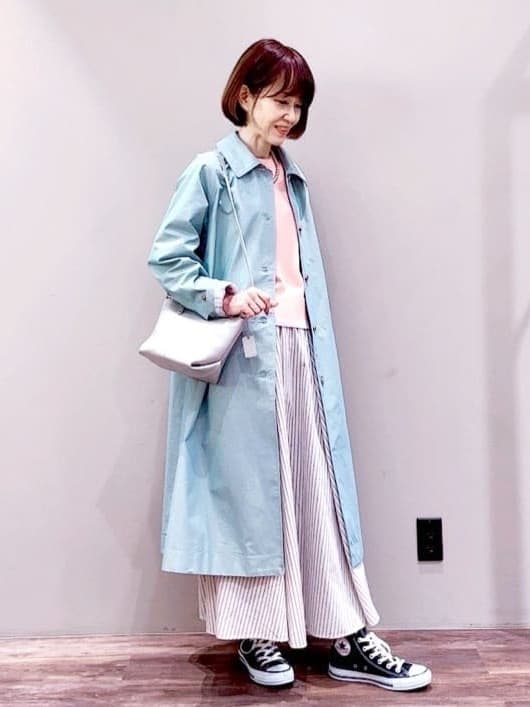 Satoさんの「Dessin｜シャンブレースプリングコート」を使ったコーディネート