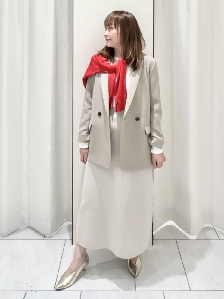 ʏᴜᴋɪᴋᴏさんの「UNTITLED｜◆【洗える/ストレッチ性】ダブルブレストジャケット」を使ったコーディネート