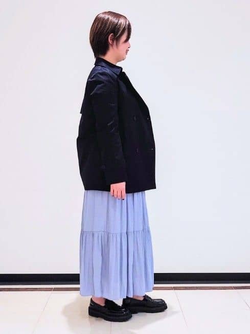 gissyさんの「INDIVI｜【洗える／丈調整可能】ギャザーフレアスカート」を使ったコーディネート