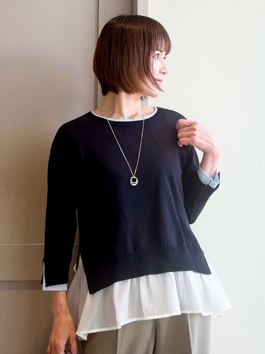 yamakoさんの「grove｜スタイリングが上品に決まる、ウールライクワイドパンツ」を使ったコーディネート