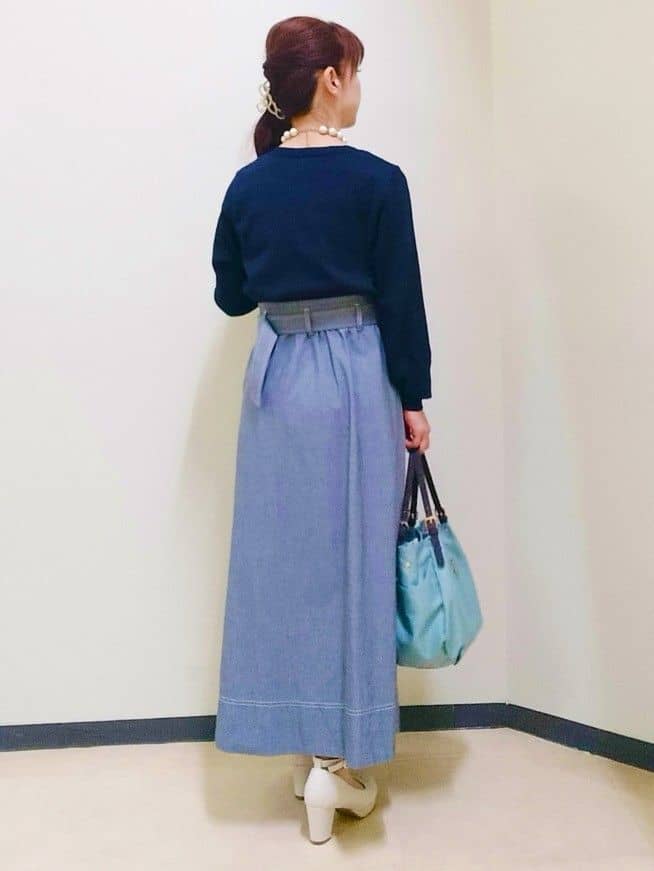 花さんの「Reflect｜ダンガリータックフレアスカート」を使ったコーディネート