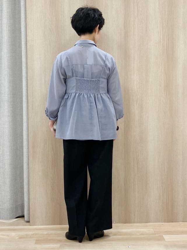 Keiさんの「grove｜【2点SET】今どきシアーシャツ＆キャミセット」を使ったコーディネート