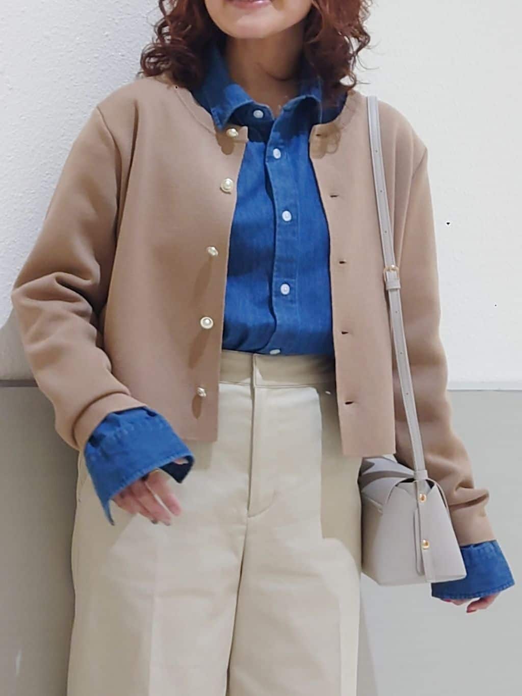 maruさんの「THE SHOP TK｜ハーフミラノカーデ」を使ったコーディネート