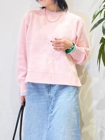 misakiさんの「SHOO･LA･RUE｜【洗濯機可/S-LL/インしなくても着られる】1枚で決まる　レイヤード風スウェットライクニット」を使ったコーディネート