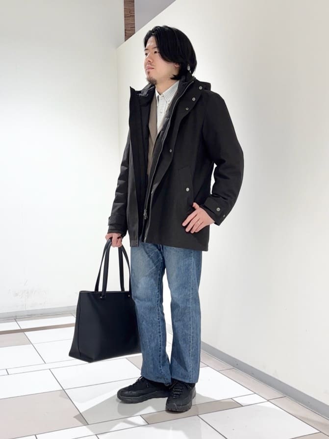 及川さんの「TAKEO KIKUCHI｜【3WAY】ドビー ダウンライナー付ブルゾン」を使ったコーディネート