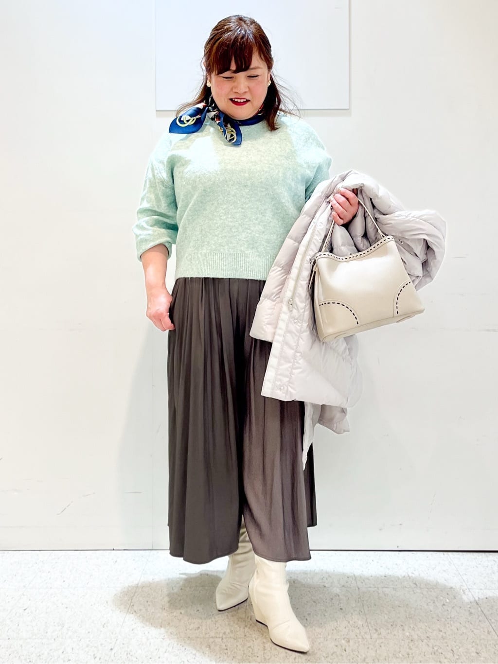 kimmyさんの「Reflect｜【SS-4Lサイズ／ウエスト調整可】フーデッドロングダウンコート」を使ったコーディネート