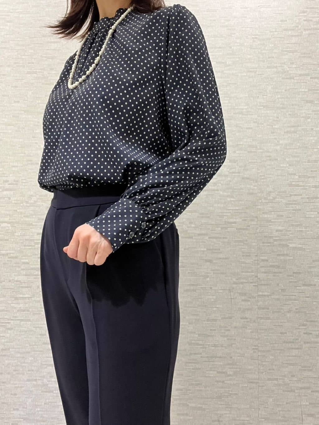 marikoさんの「Reflect｜【SS-4Lサイズ】ドットプリントブラウス」を使ったコーディネート