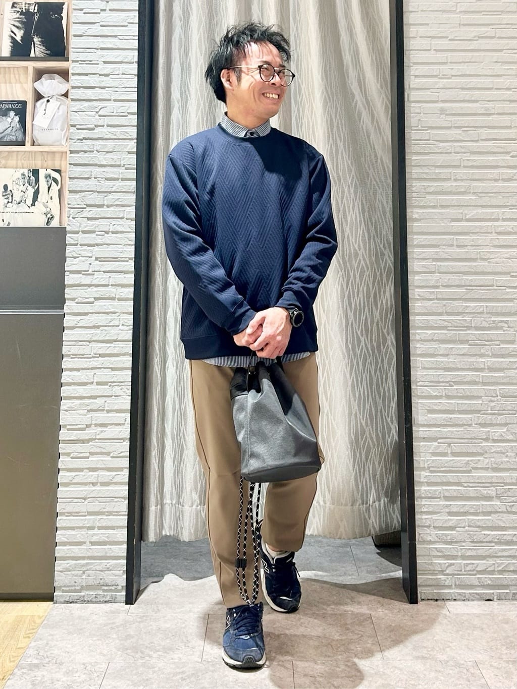 KENJI Iさんの「THE SHOP TK｜【大人の上品カジュアルに】ふくれキルトスウェット　軽量/洗濯機OK」を使ったコーディネート