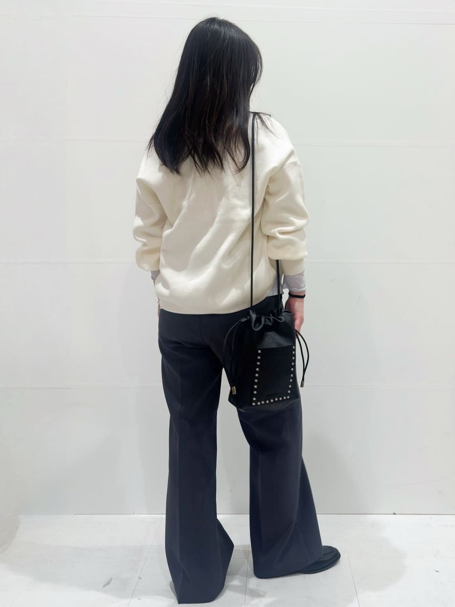 Minさんの「OPAQUE.CLIP｜ヘンリーネックニット／前後2WAY【洗濯機OK】」を使ったコーディネート