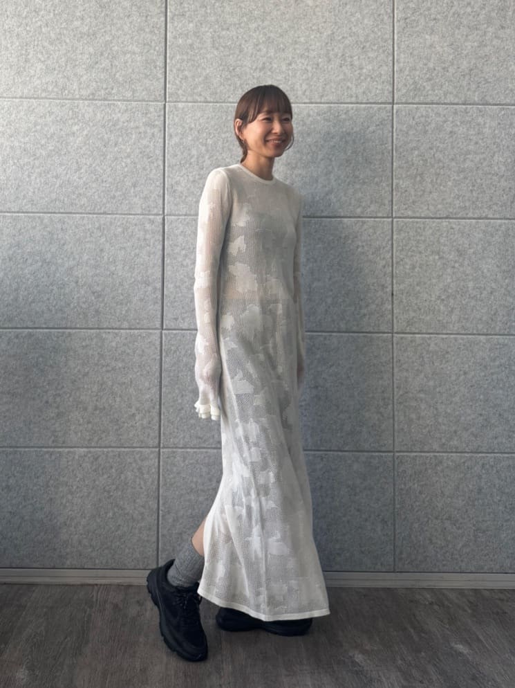 designer yukaさんの「CODE A｜flower mesh dress」を使ったコーディネート
