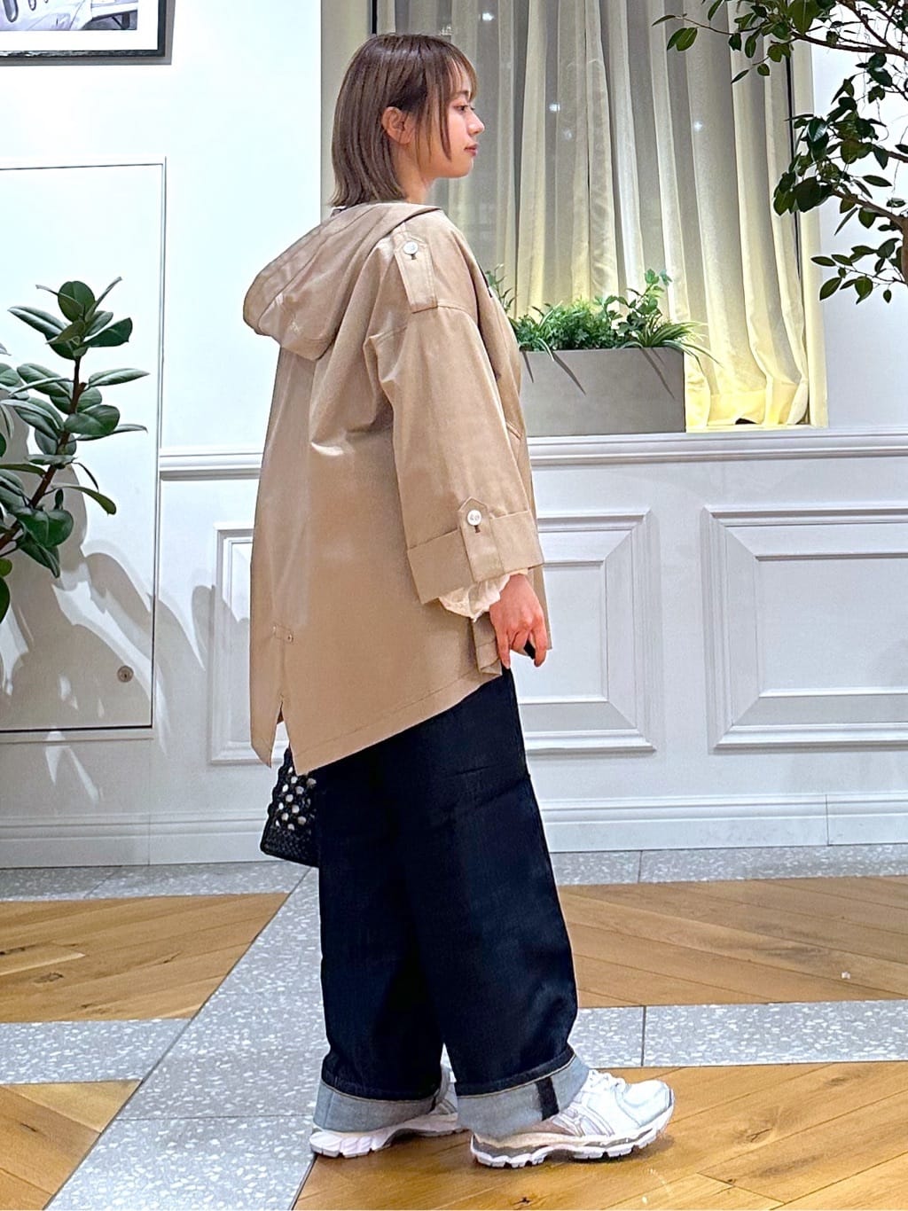 なべこさんの「DRESSTERIOR｜【ウォッシャブル/撥水素材】Ａライン ショートモッズコート」を使ったコーディネート