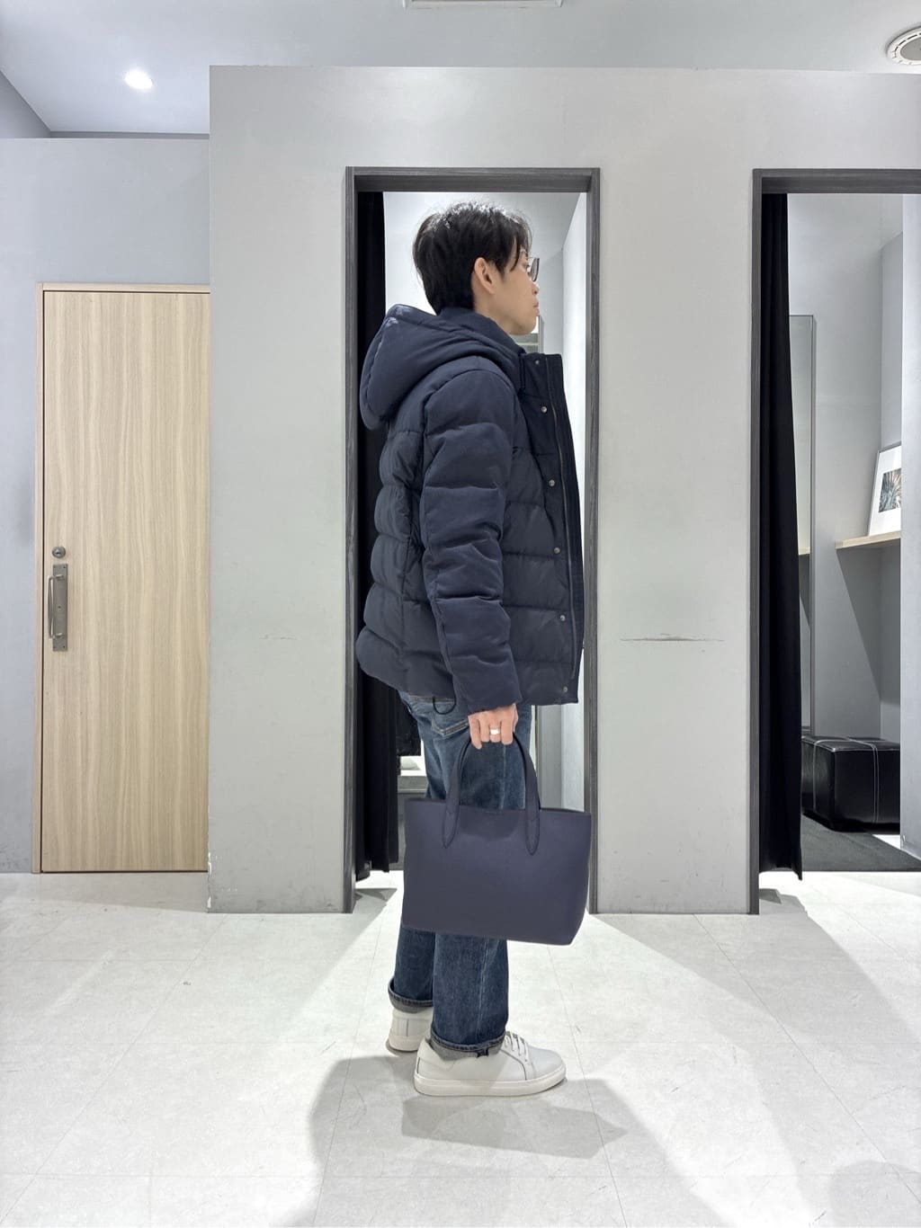 わいずみさんの「TAKEO KIKUCHI｜カラーコンビ ダウンブルゾン」を使ったコーディネート
