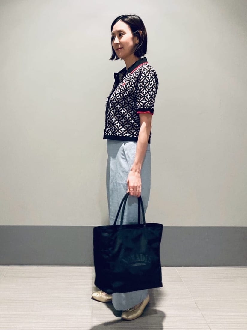 Furuさんの「DRESSTERIOR｜オーバーラップサークルニットシャツカーデ」を使ったコーディネート
