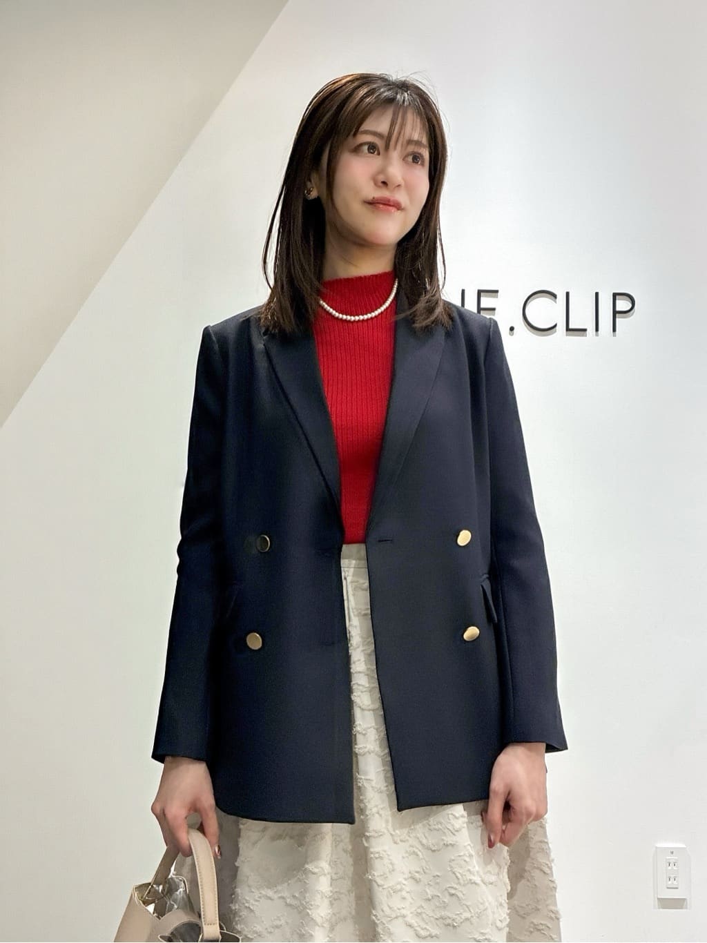 もんちゃんさんの「OPAQUE.CLIP｜ハイネックリブニット【洗濯機OK】」を使ったコーディネート
