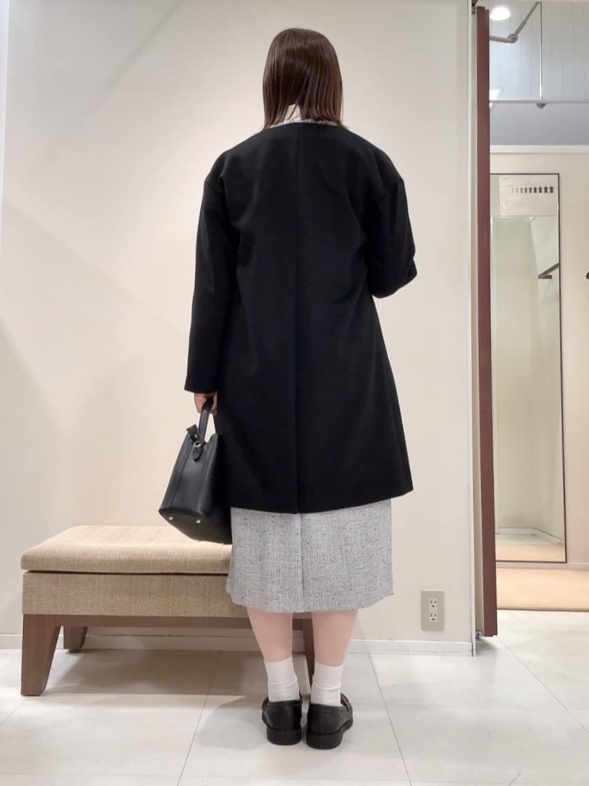 YUIさんの「UNTITLED｜【洗える/細見え】ツイード ジャンパースカート」を使ったコーディネート