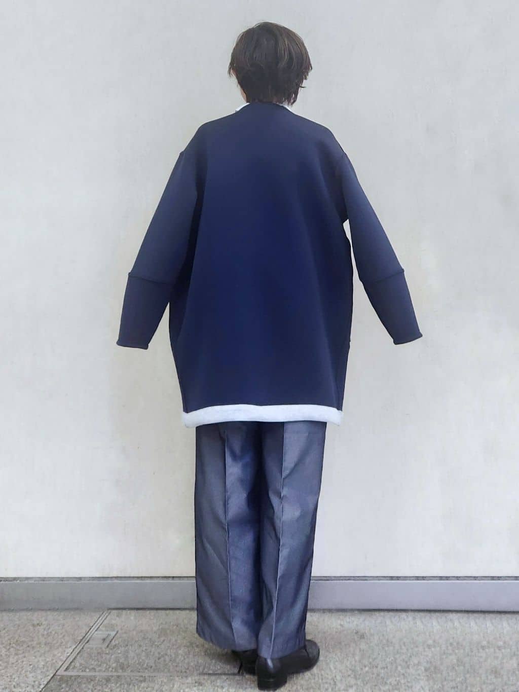 milkyさんの「OPAQUE.CLIP｜リバーシブル配色ノーカラーコート【洗濯機OK】」を使ったコーディネート
