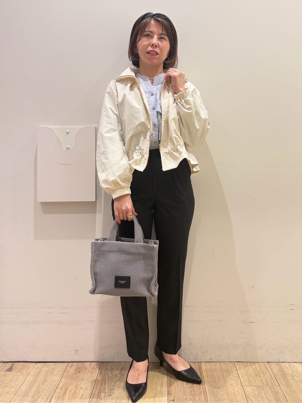 YUKOさんの「index｜ストレッチテーパードパンツ／セットアップ可【洗濯機OK／吸水速乾】」を使ったコーディネート