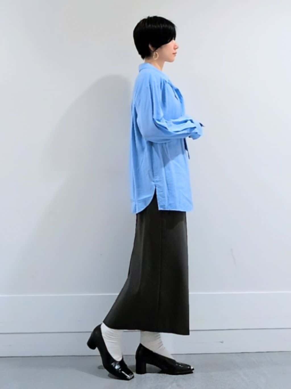 ミズタさんの「UNTITLED｜◆【洗える/接触冷感】リラックスボウタイブラウス」を使ったコーディネート