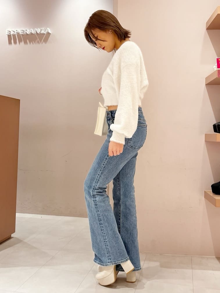 Maoさんの「ESPERANZA｜ラク盛りショートブーツ」を使ったコーディネート