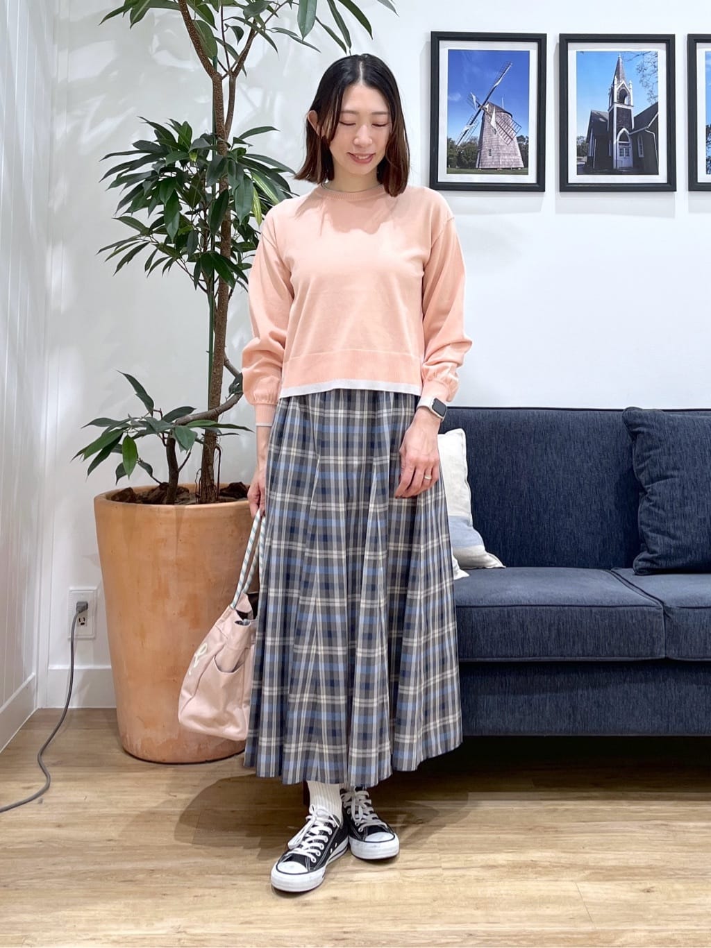 canaさんの「Dessin｜【洗える】バイカラーデザインニット」を使ったコーディネート
