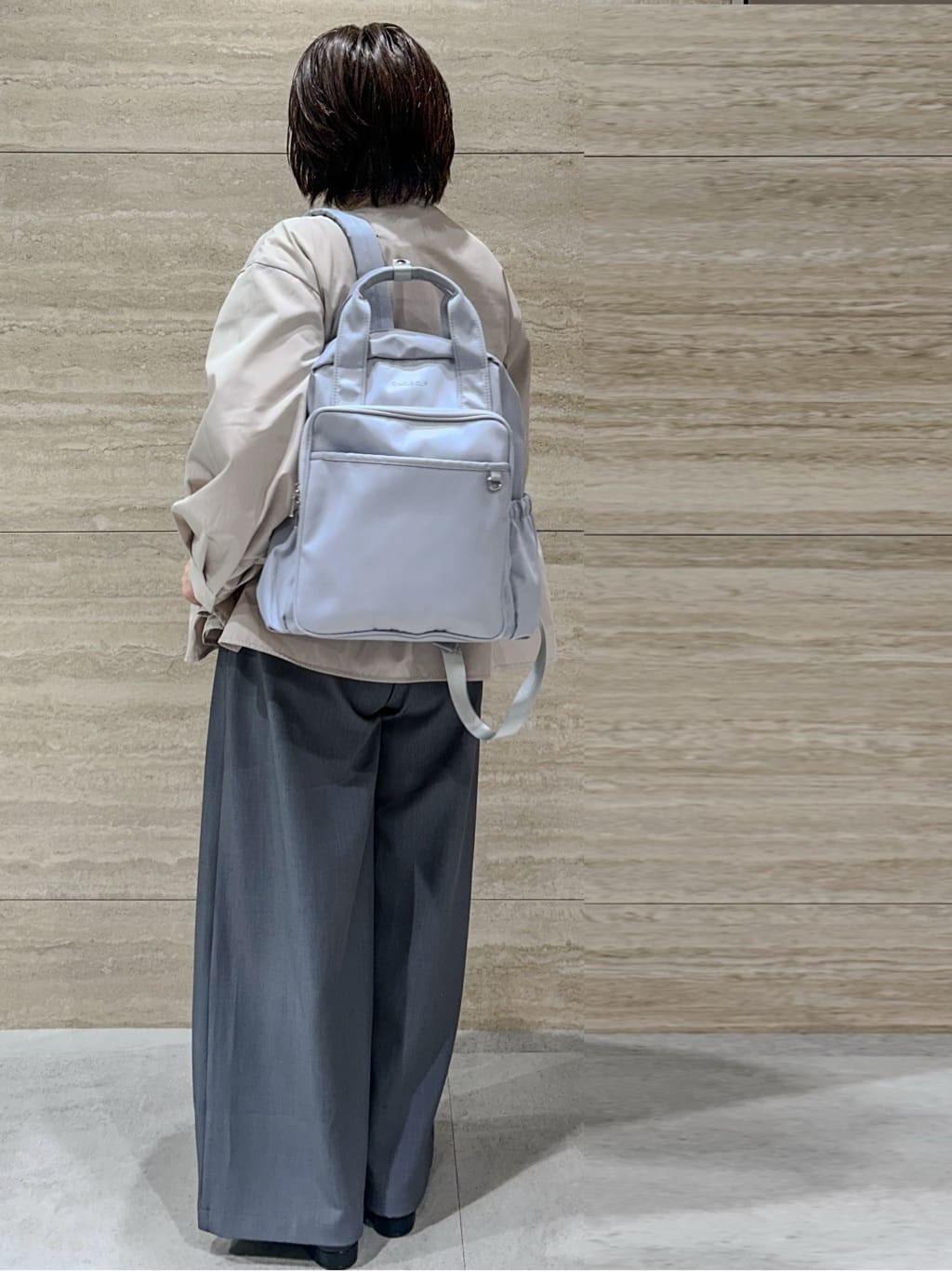 NAMIさんの「OPAQUE.CLIP｜撥水ノーカラーペプラムブルゾン【洗濯機OK／抗ピル】」を使ったコーディネート