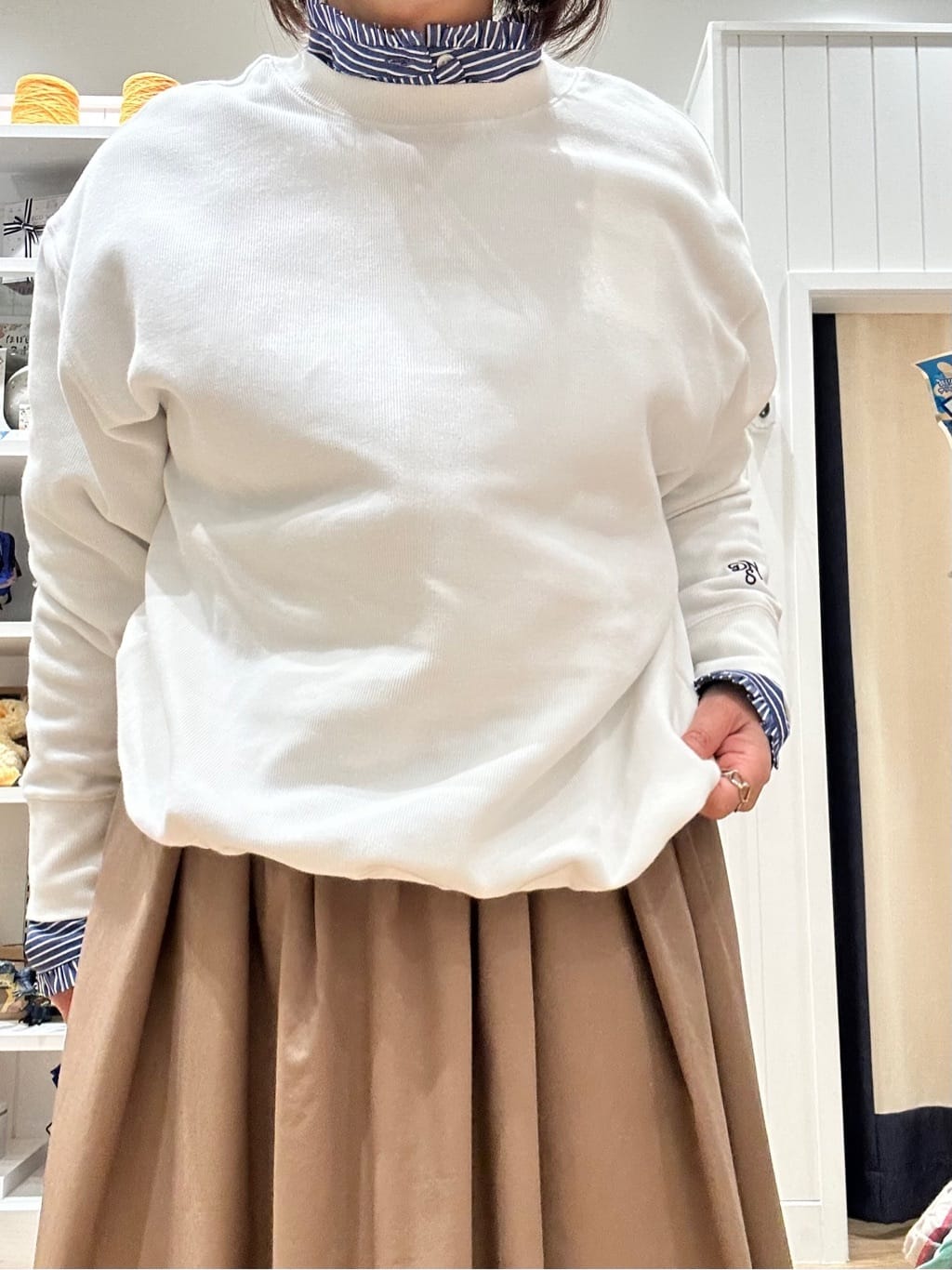 Aiさんの「Dessin｜【洗える】フリルネックブラウス」を使ったコーディネート