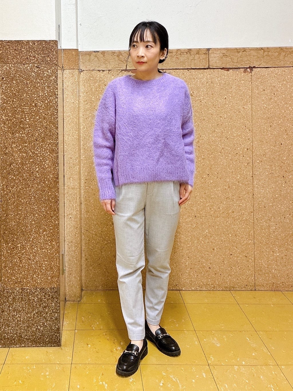 hattoriさんの「INDIVI｜【ゆったり】アルパカ混シャギーニット」を使ったコーディネート