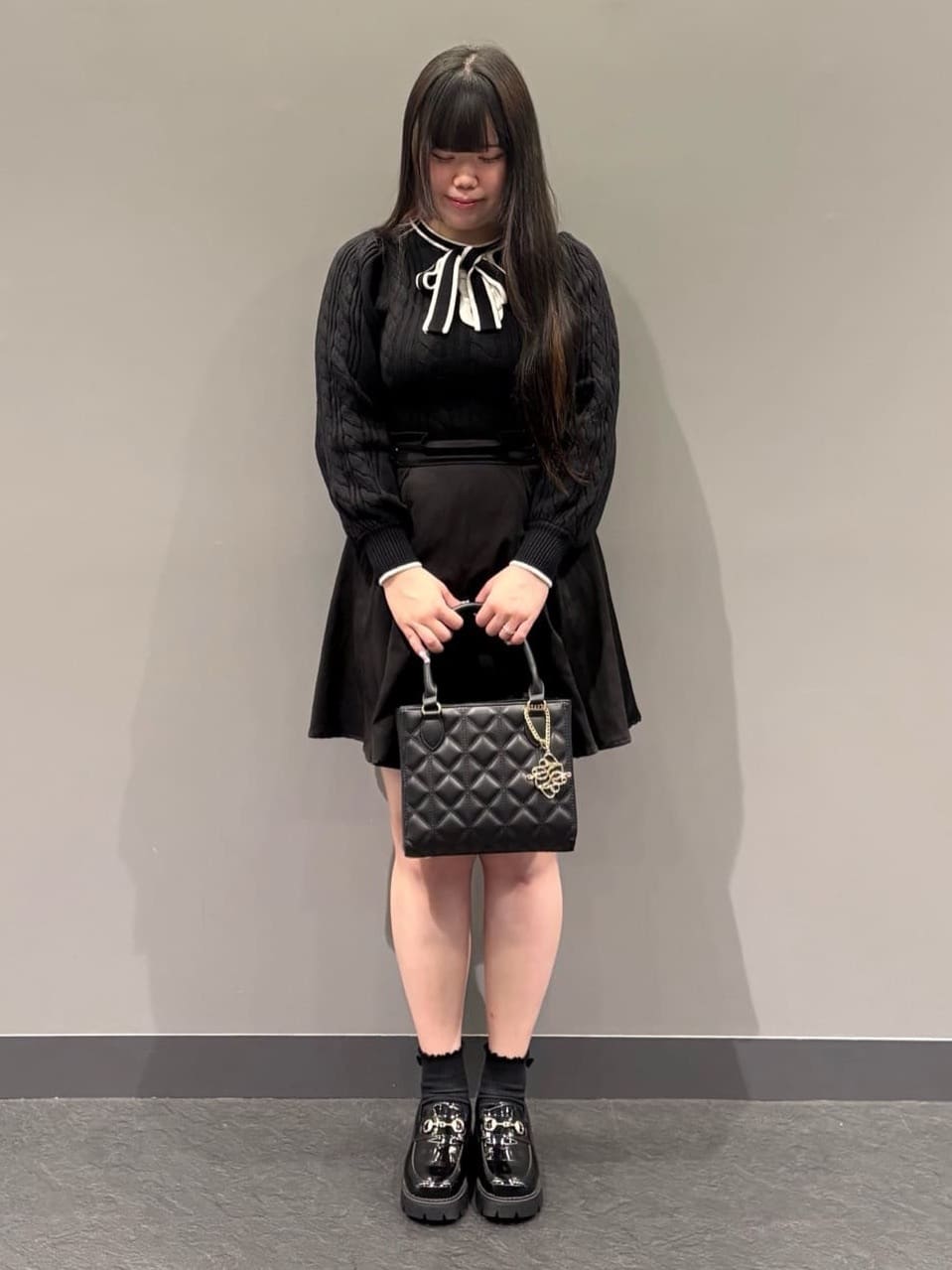 ひなさんの「ESPERANZA｜4色展開リボン付きソックス」を使ったコーディネート