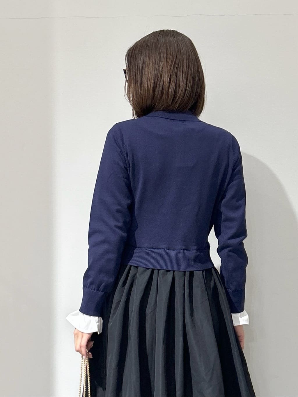NAKAさんの「OPAQUE.CLIP｜ポロ襟ニットドッキングフレアワンピース【洗濯機OK】」を使ったコーディネート