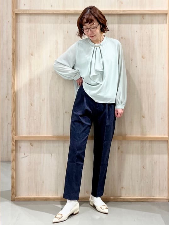 nakoさんの「THE SHOP TK｜【通勤・セレモニー】ツイードノーカラージャケット」を使ったコーディネート