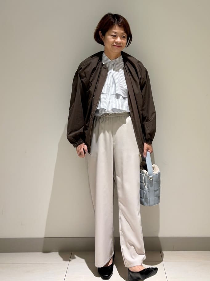 Haruさんの「Dessin｜【洗える】コットンナイロンバルーンヘムブルゾン」を使ったコーディネート