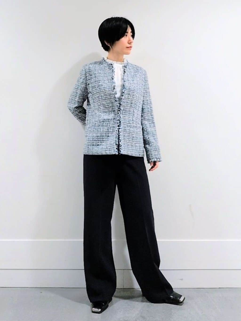 ミズタさんの「UNTITLED｜【仕事着/スーツ】ファンシーツイード ジャケット」を使ったコーディネート