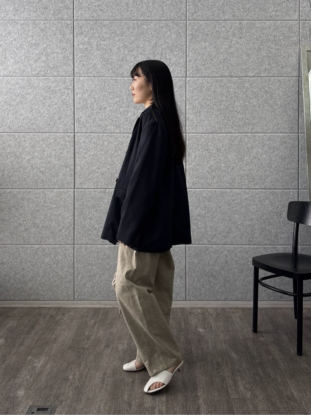 rinaさんの「INDIVI｜ダブルブレストオーバージャケット」を使ったコーディネート