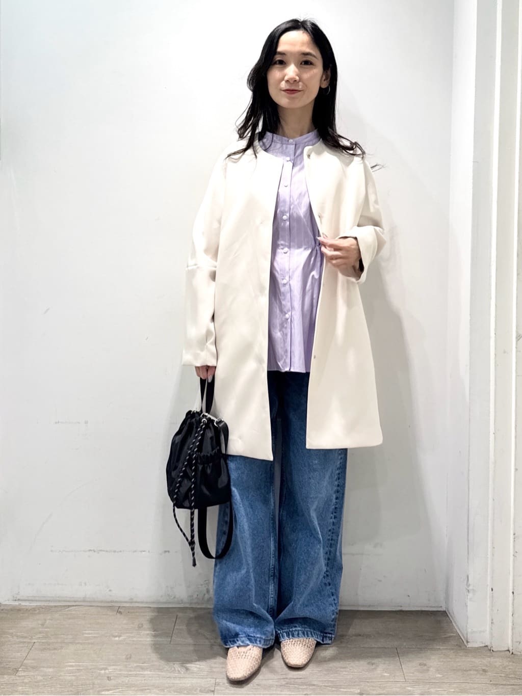 yuicciさんの「OPAQUE.CLIP｜フォルムスリーブミドルコート【洗濯機OK】」を使ったコーディネート