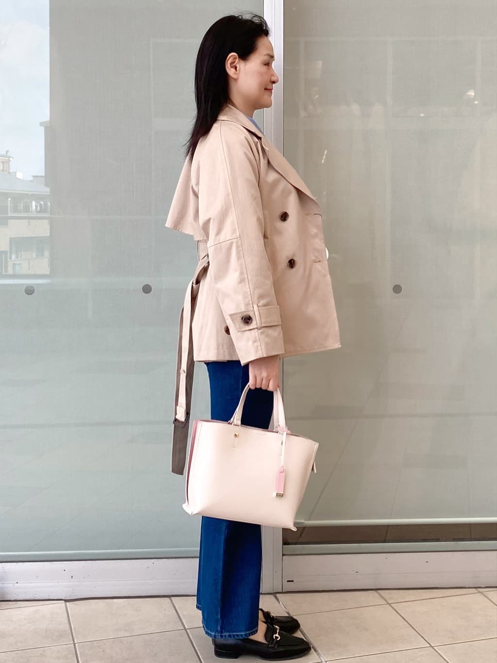 Jeanさんの「OPAQUE.CLIP｜ミドルトレンチコート【洗濯機OK】」を使ったコーディネート