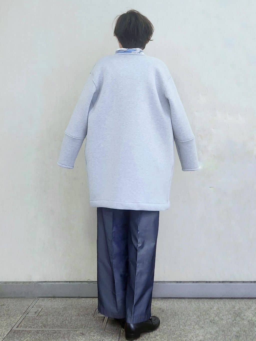 milkyさんの「OPAQUE.CLIP｜リバーシブル配色ノーカラーコート【洗濯機OK】」を使ったコーディネート