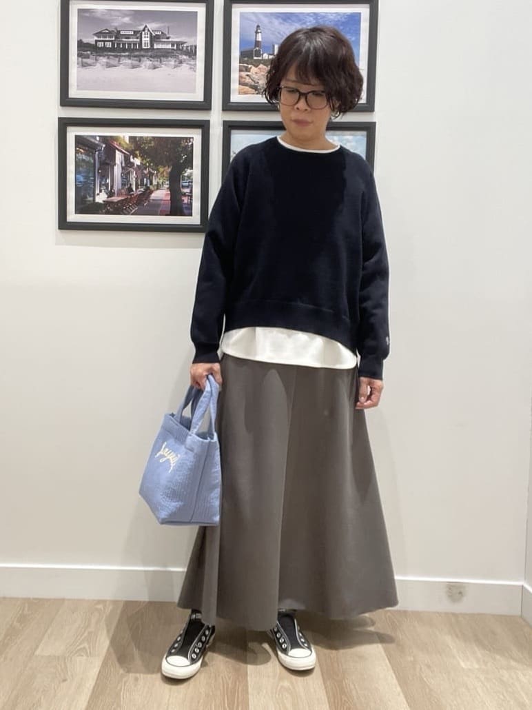 Naoさんの「Dessin｜【洗える】スウェットライクニット」を使ったコーディネート