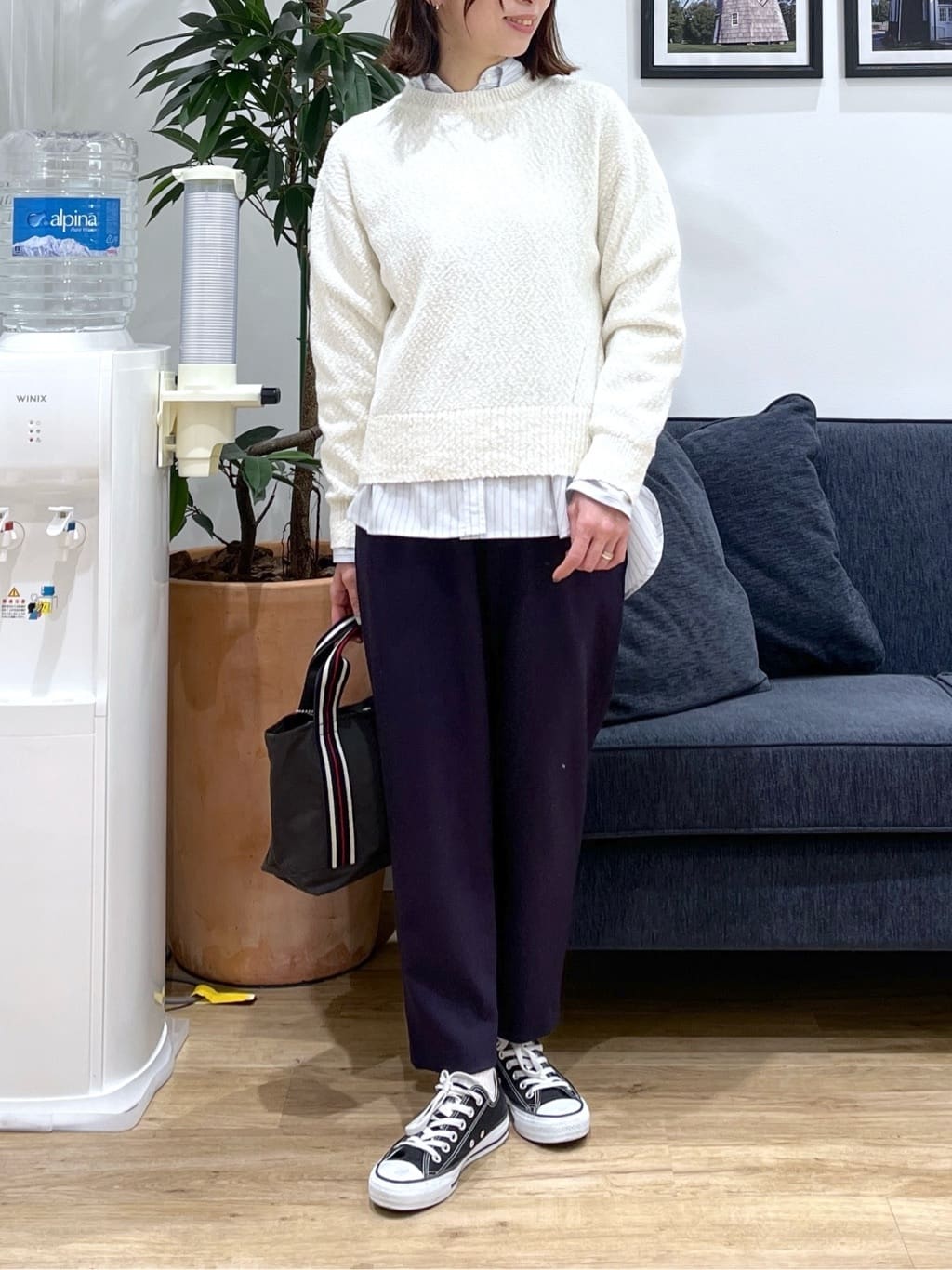 canaさんの「Dessin｜【洗える】ローゲージコットンニット」を使ったコーディネート