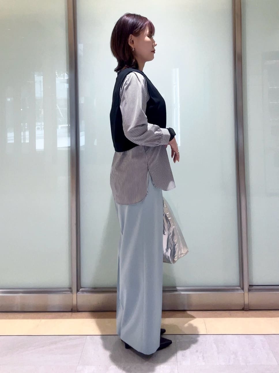 mayutaさんの「INDIVI｜【新作褒められパンツ】快温ワイドパンツ」を使ったコーディネート