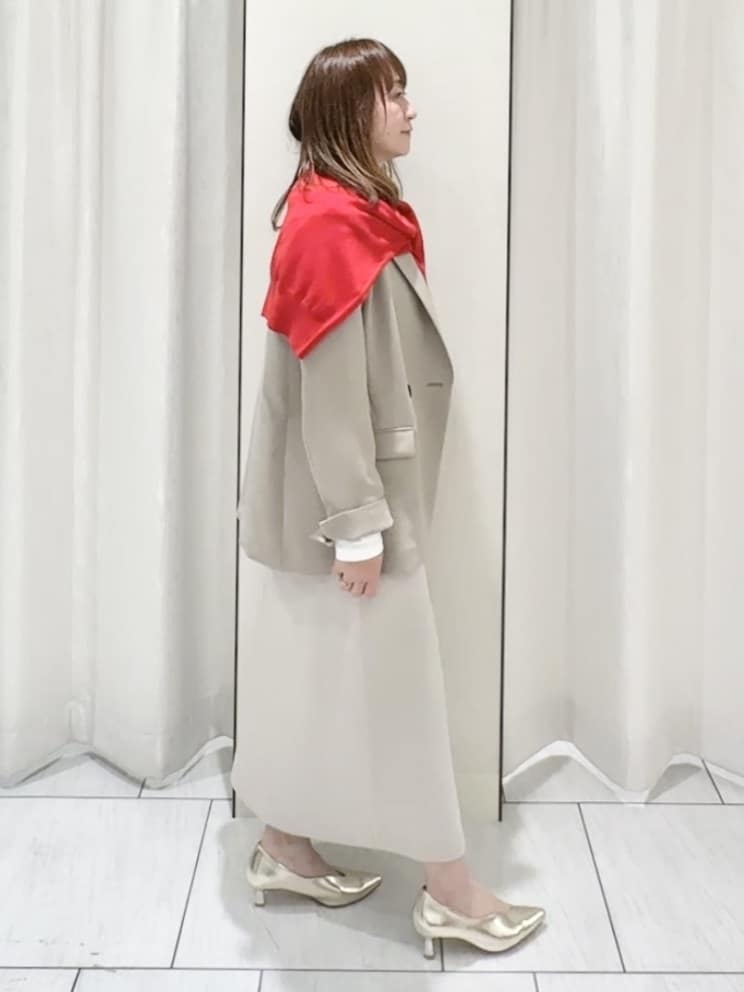 ʏᴜᴋɪᴋᴏさんの「UNTITLED｜◆【洗える/ストレッチ性】ダブルブレストジャケット」を使ったコーディネート