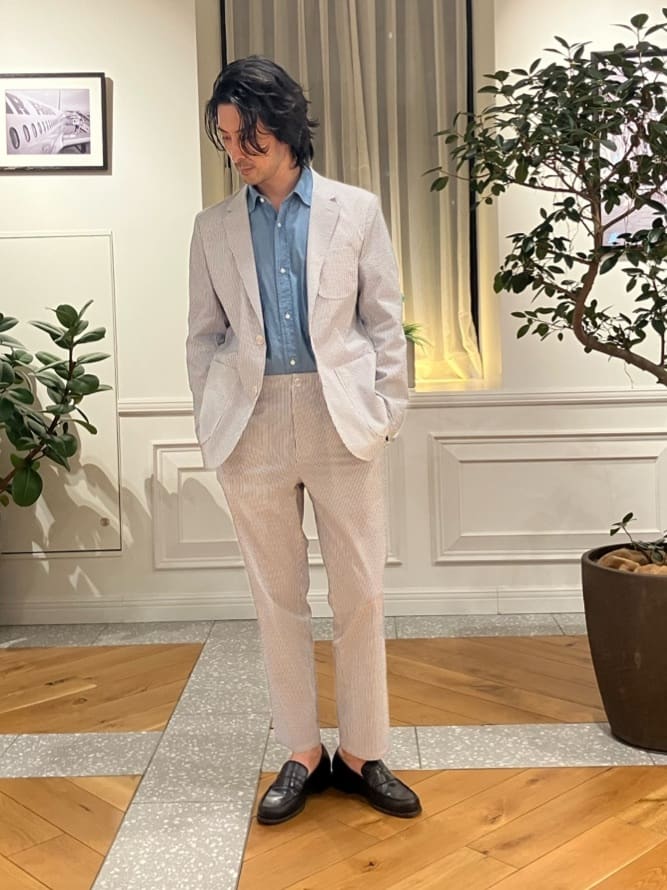 junyaさんの「DRESSTERIOR｜ユーズドデニムシャツ」を使ったコーディネート