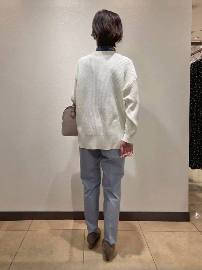 Rumiさんの「Reflect｜【腰周りカバー／長め丈】モックネックニットプルオーバー」を使ったコーディネート