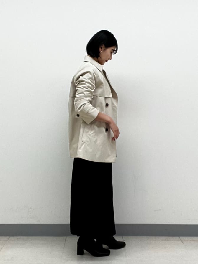 hinanoさんの「INDIVI｜【花粉付着防止／撥水／UVケア】名品トレンチコート」を使ったコーディネート