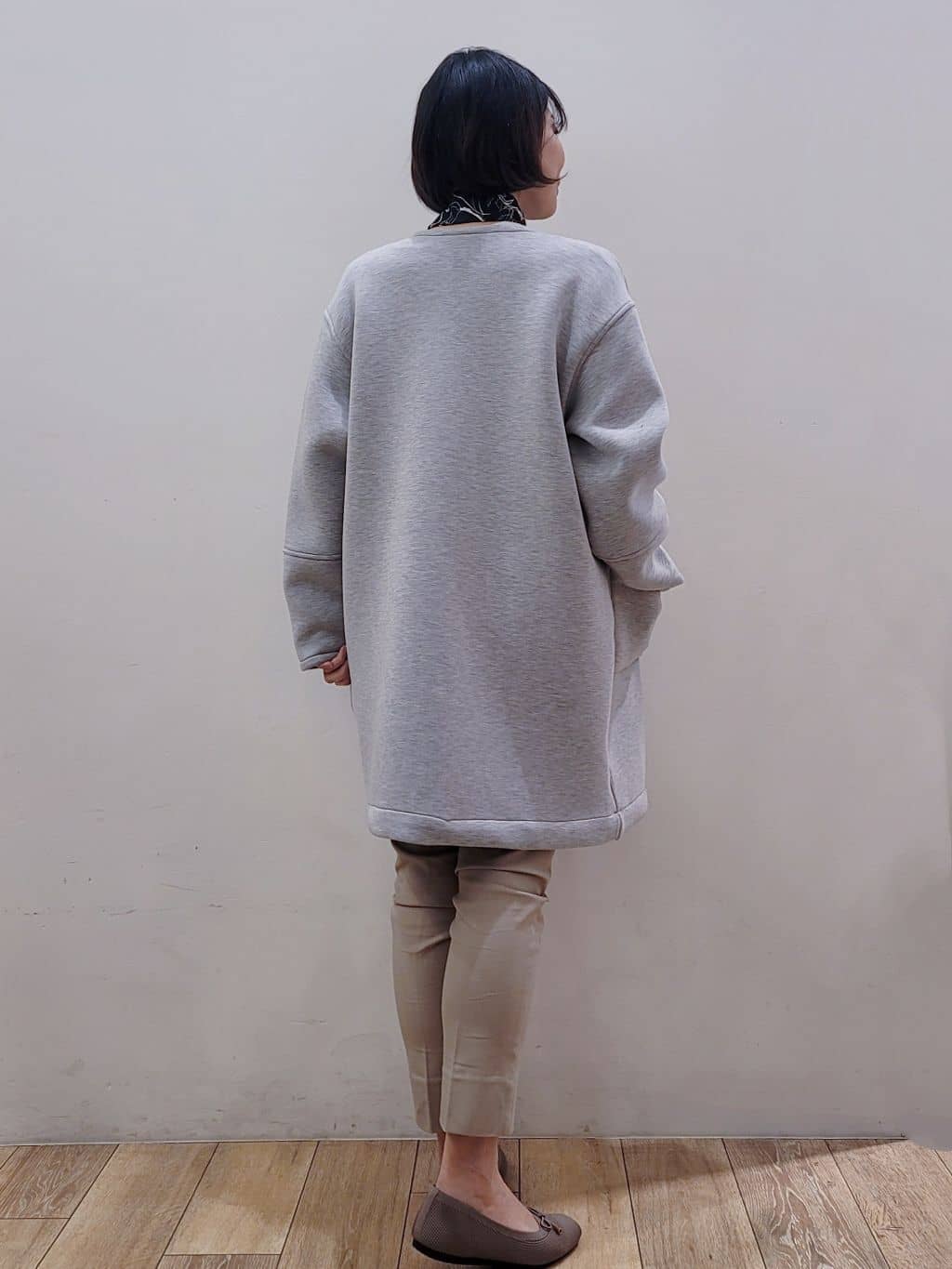 yuyuさんの「OPAQUE.CLIP｜リバーシブル配色ノーカラーコート【洗濯機OK】」を使ったコーディネート