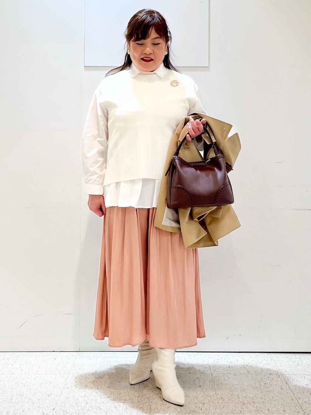 kimmyさんの「Reflect｜【レイヤードにおすすめ◎】ペプラムデザインシャツ」を使ったコーディネート