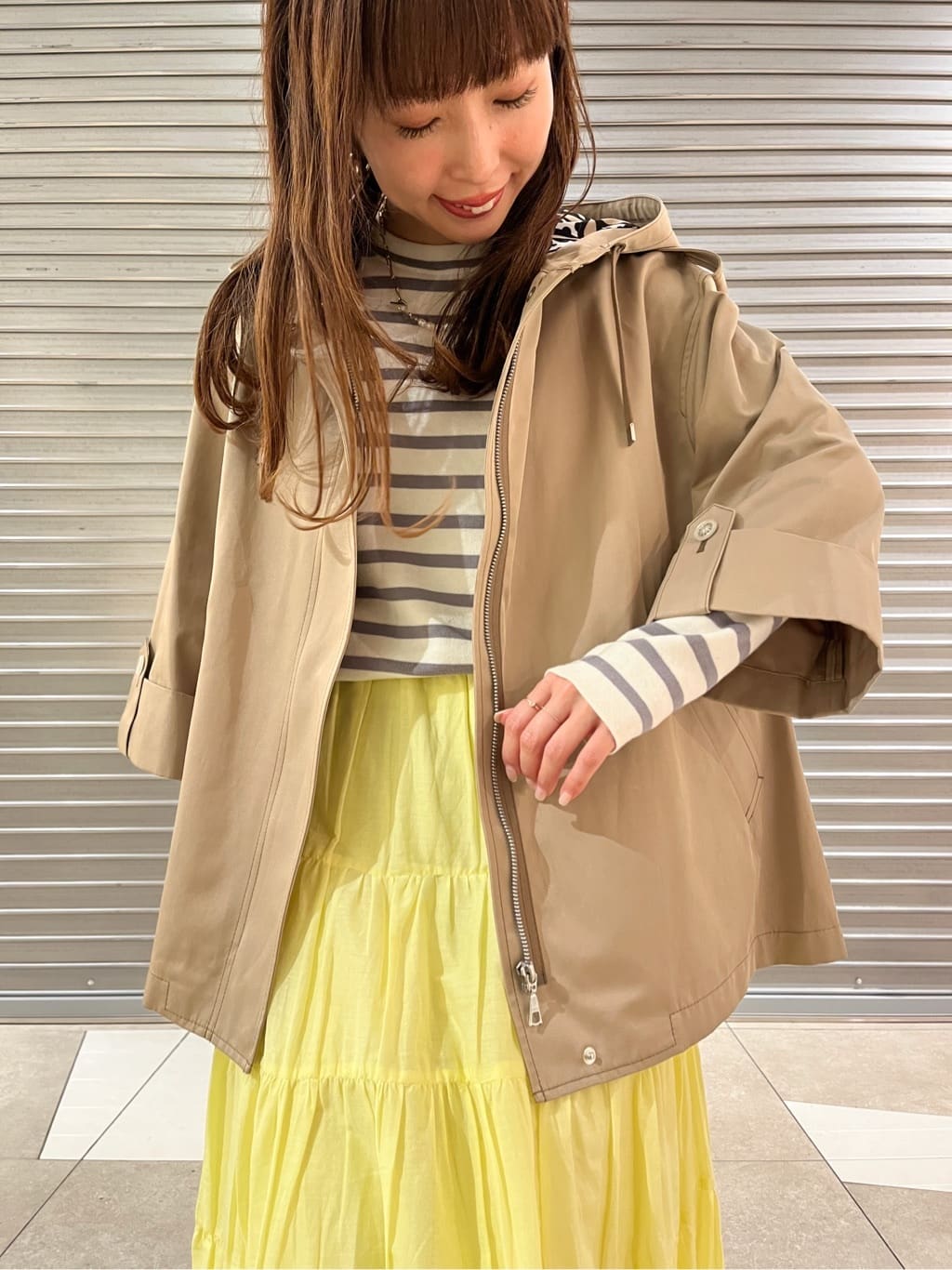 じゅんさんの「DRESSTERIOR｜【ウォッシャブル/撥水素材】Ａライン ショートモッズコート」を使ったコーディネート