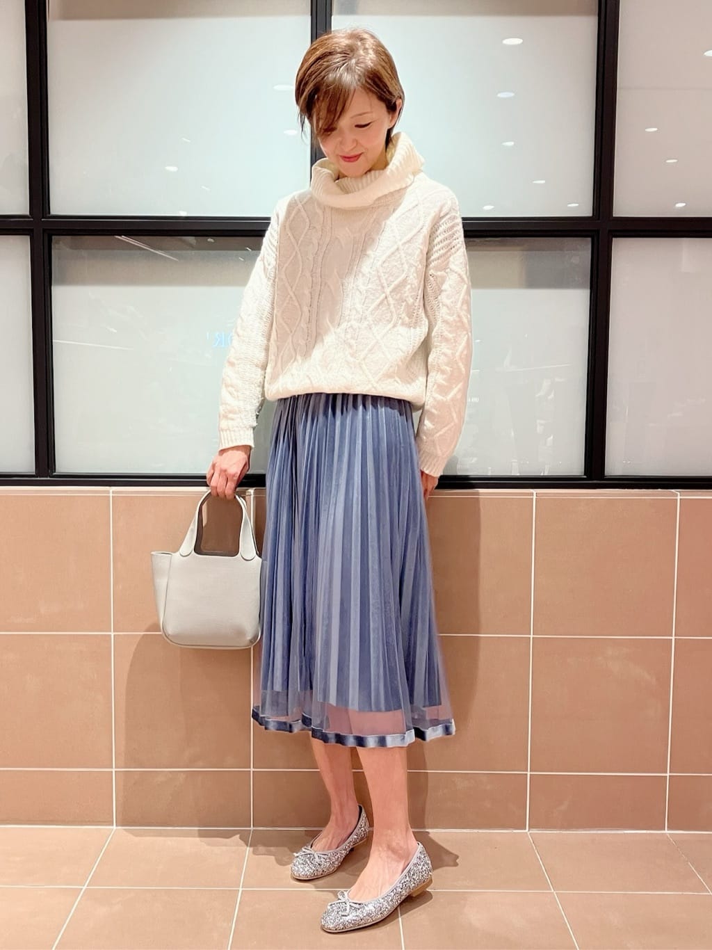 Ｋさんの「ESPERANZA｜【EC限定カラーあり】グリッターバレエシューズ」を使ったコーディネート